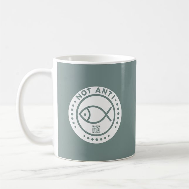 Battleship grey NotAntiFish mug (Left)