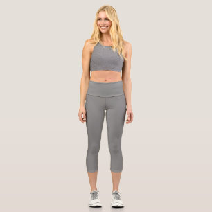 Battleship grey (solid colour)  Capri Leggings