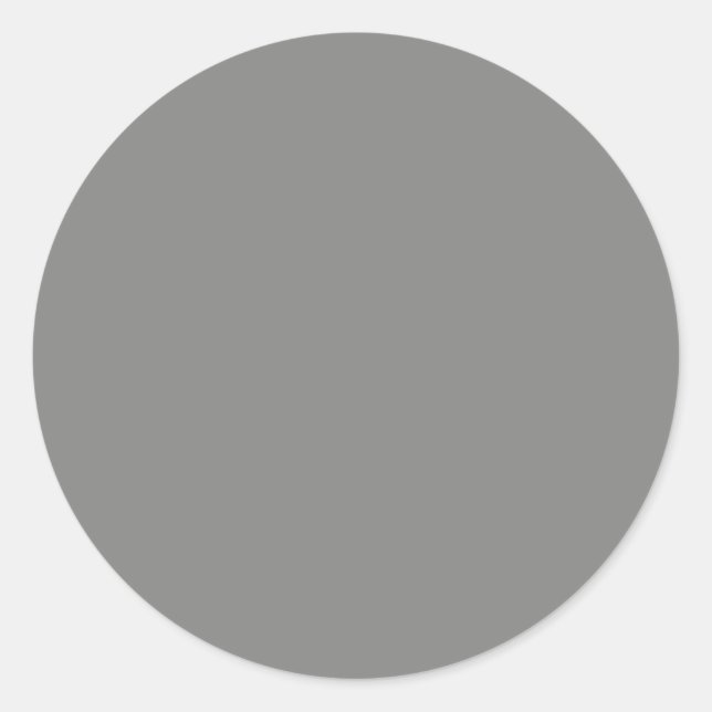  Battleship grey (solid colour)  Classic Round Sticker (Front)