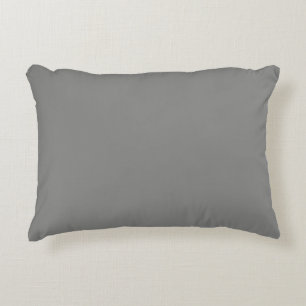 Battleship grey (solid colour) Decorative Cushion