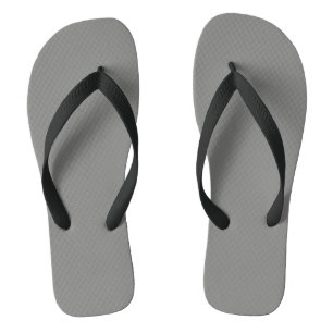 Battleship grey (solid colour) Flip Flops