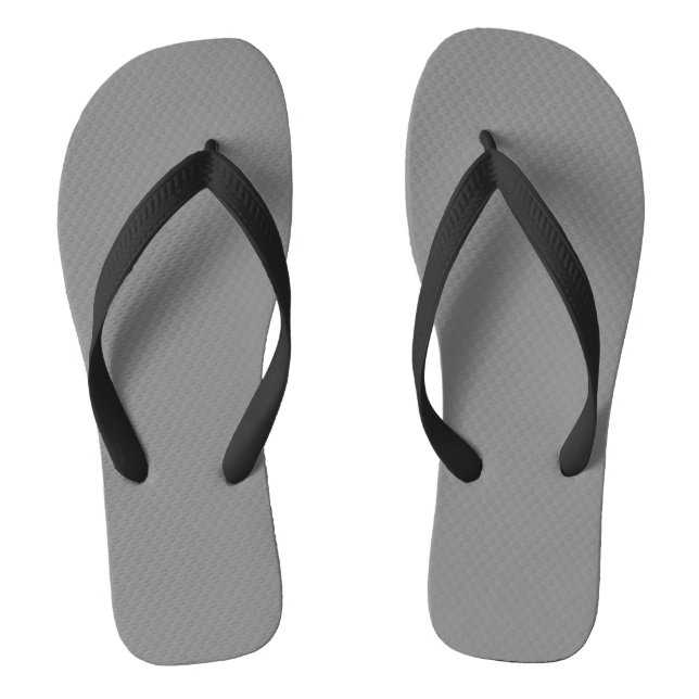 Battleship grey (solid colour)  Flip Flops (Footbed)