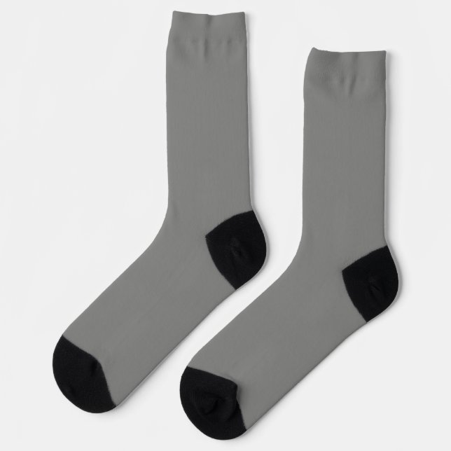 Battleship grey (solid colour)  Socks (Left)