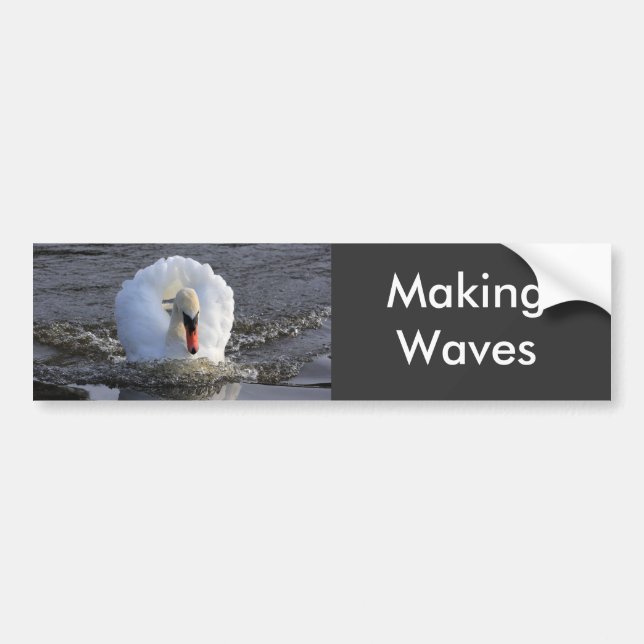 Battleship Swan Bumper Sticker (Front)