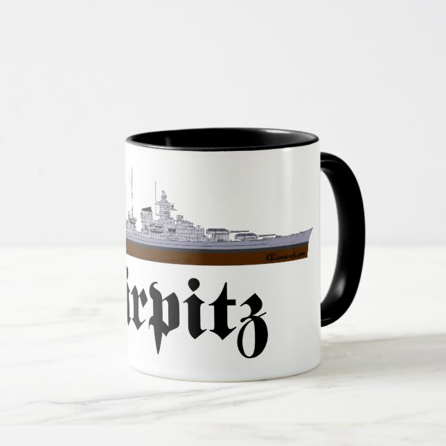 Battleship Tirpitz Mug (Front Right)