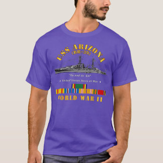 Battleship USS Arizona WWII w SVC Ribbons T-Shirt