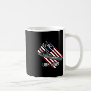 Battleship Uss Iowa &amp; Combat Warship Bb-61 Vet Coffee Mug