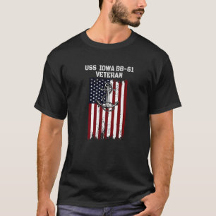 Battleship USS Iowa BB 61 Veteran Warship Father G T-Shirt