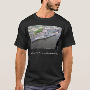 Battleship USS New Jersey BB-62 Aerial View T-Shirt