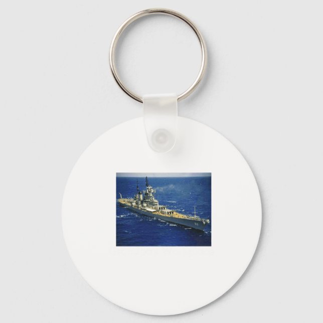 Battleship Uss New Jersey  Key Ring (Front)