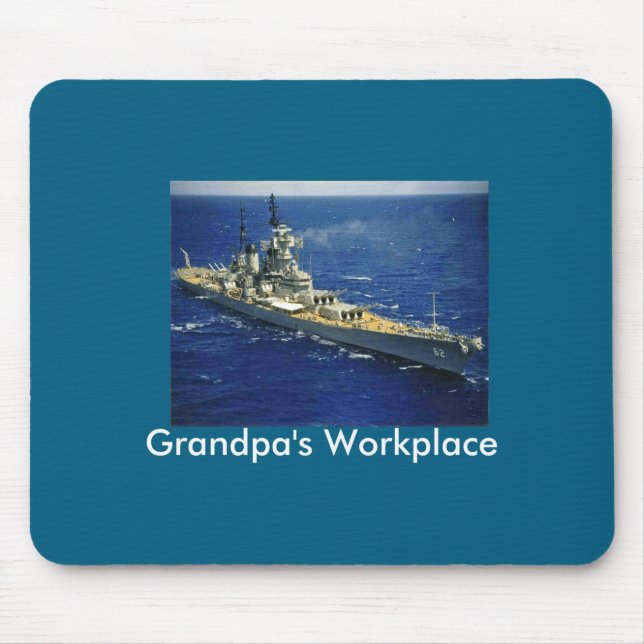 Battleship Uss New Jersey  Mouse Mat (Front)