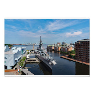 Battleship USS Wisconsin BB-64 Harbour View Photo Print