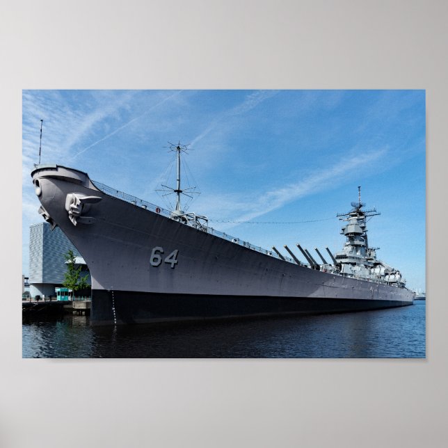 Battleship USS Wisconsin BB-64 Poster (Front)
