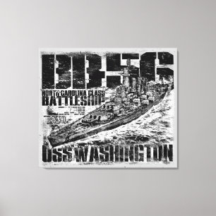 Battleship Washington Canvas Print