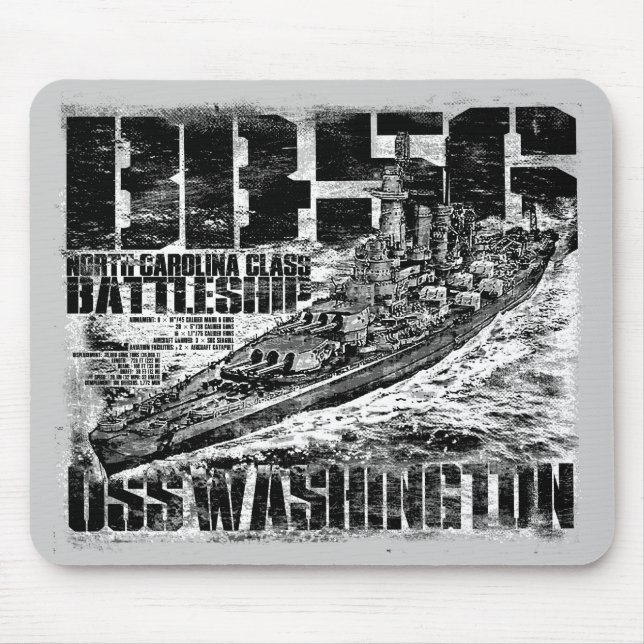 Battleship Washington Mouse Pad (Front)