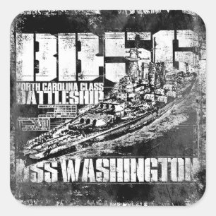 Battleship Washington Square Sticker