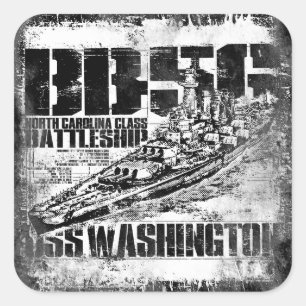 Battleship Washington Square Sticker