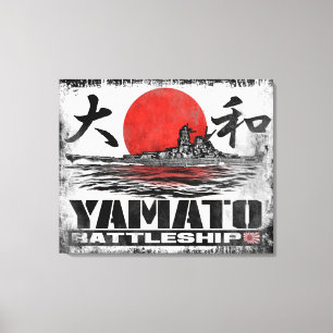 Battleship Yamato Stretched Canvas Print