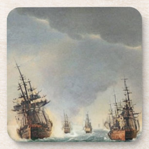 Battleships at sea coaster