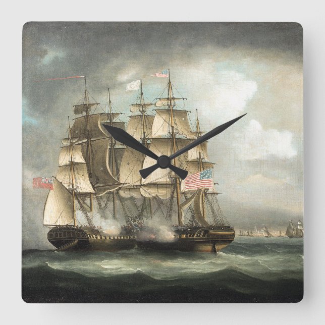 Battleships GB USA Man of War Ships Wall Clock (Front)