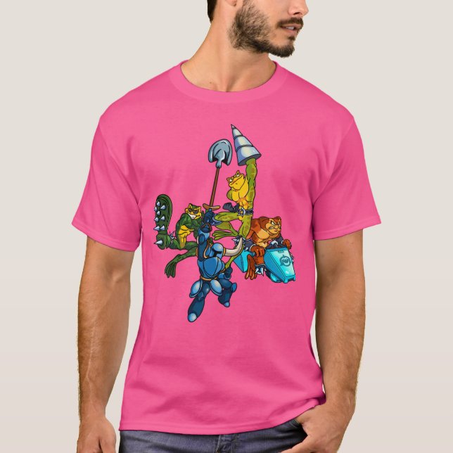 Battletoads  Shovel Knight T-Shirt (Front)