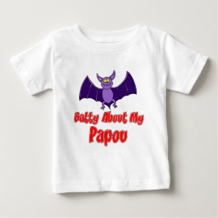Batty About My Papou Baby T-Shirt
