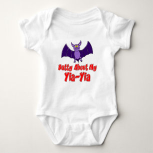 Batty About My Yia-Yia Baby Bodysuit