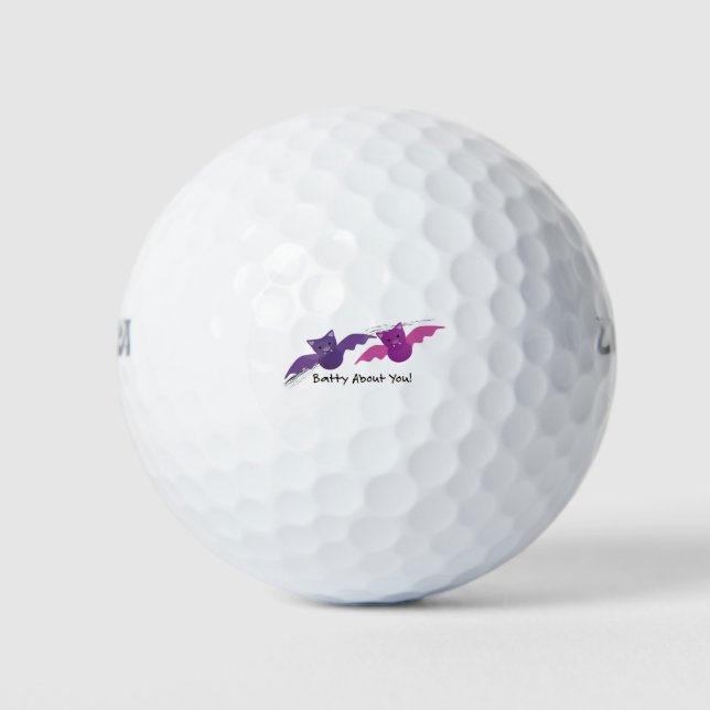 Batty About You Bats Golf Balls (Front)