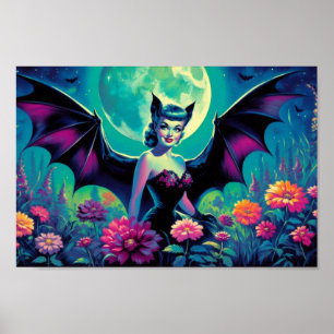 Batty Blooms poster print