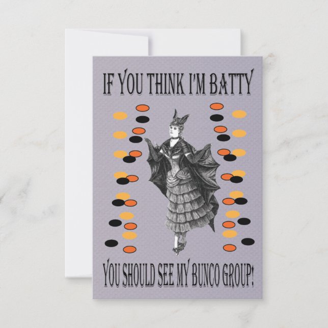 Batty Bunco Invitation (Front)