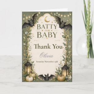 Batty for Baby Shower Thank You Card