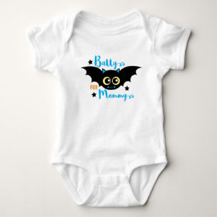 Batty for Mummy Cute 1st Halloween Blue Bat  Baby Bodysuit