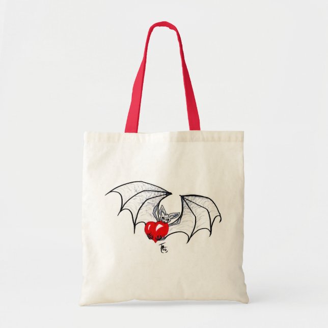 Batty Heart Tote Bag (Front)
