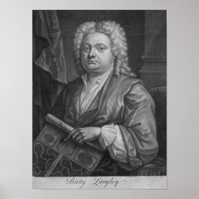 Batty Langley, print made by J. Carwitham, 1741 (Front)