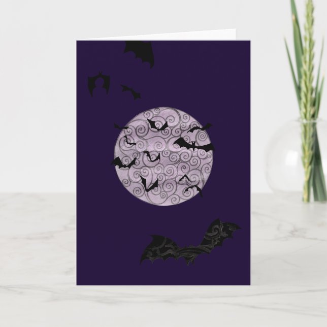 Batty Moon - birthday card (Front)