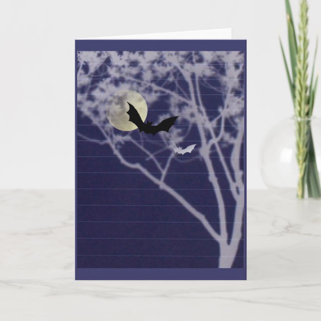 Batty Moon Tree Card (Front)