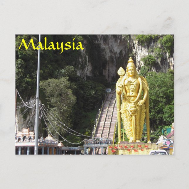 Batu Caves Statue Malaysia Postcard (Front)