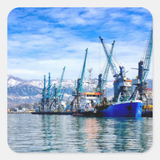 Batumi sea port square sticker