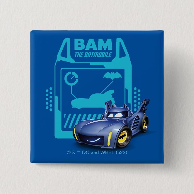 Batwheels™ Bam - The Batmobile 15 Cm Square Badge (Front)