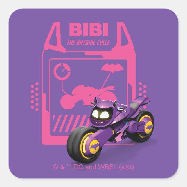 Batwheels™ Bibi - The Batgirl Cycle Square Sticker (Front)