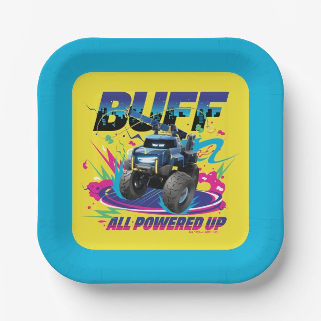 Batwheels™ Buff - All Powered Up Paper Plate (Front)
