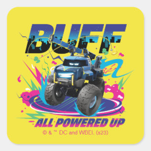 Batwheels™ Buff - All Powered Up Square Sticker