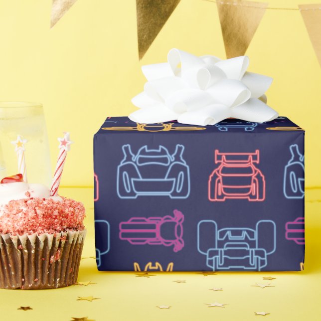 Batwheels™ Neon Outline Pattern Wrapping Paper (Birthday Party)