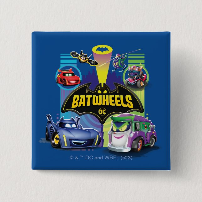 Batwheels™ Vs Legion of Zoom 15 Cm Square Badge (Front)