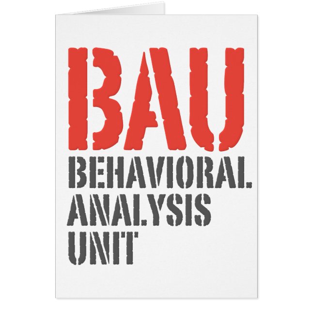 BAU Behavioural Analysis Units (Front)