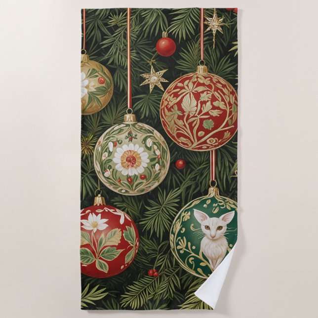Bauble Brilliance Beach Towel (Front)