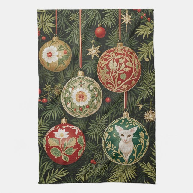 Bauble Brilliance Tea Towel (Vertical)