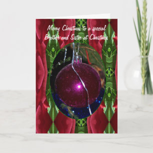 Bauble Brother Wife Christmas Holiday Card