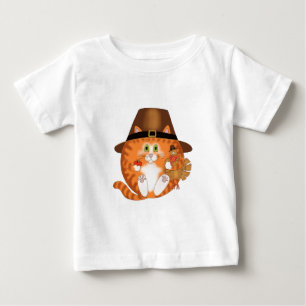 Bauble Cat Thanksgiving Baby T-Shirt