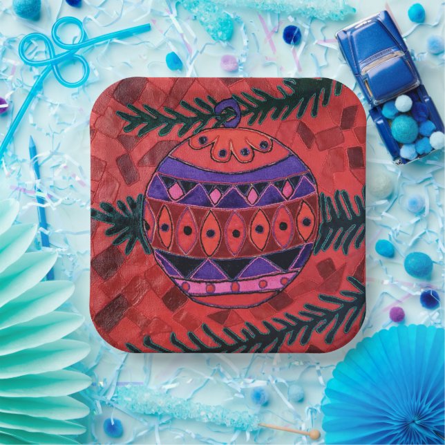 Bauble Paper Plate (Party)